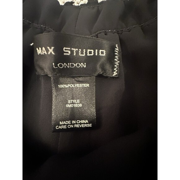 Max Studio Womens Black Cami Sz Small Sleeveless Top All Over Raw Hem Blousy Fit - Picture 3 of 10